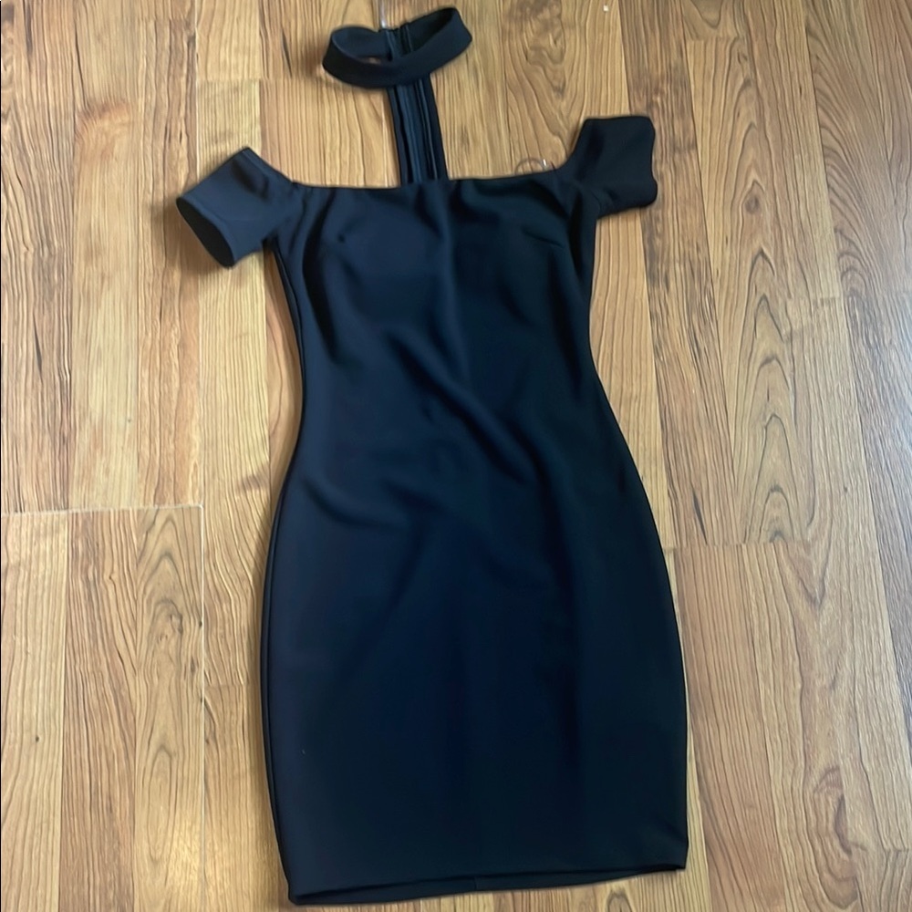 My Michelle Elegant Black Choker Mini Dress